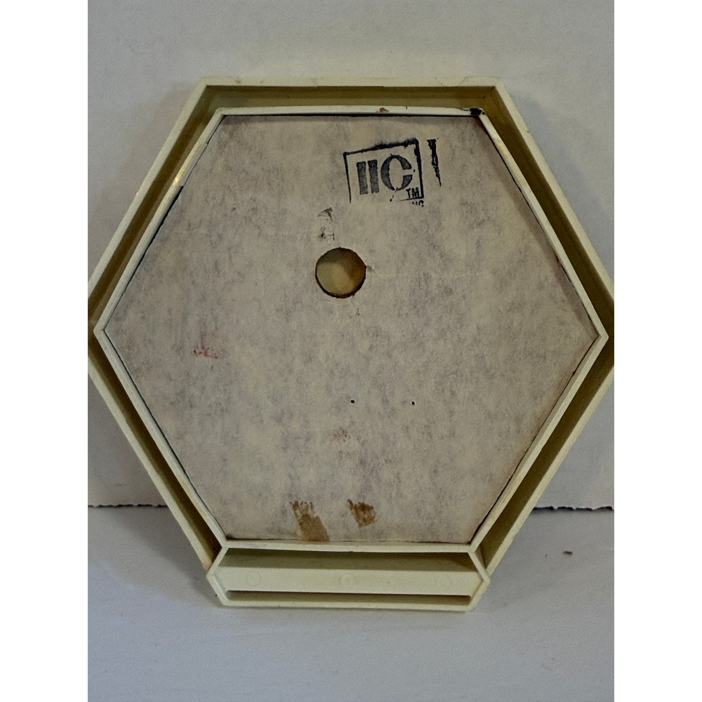 Vintage 1970s IIC Holland Girl Hexagon Wall Plaque Orange Dutch Decor mcm frame